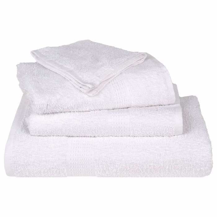 VidaXL Serviettes de douche 25 pcs blanc 70x140 cm 360 g/m² 100% coton, serviette, ensemble de serviettes de bain, serviette 136656