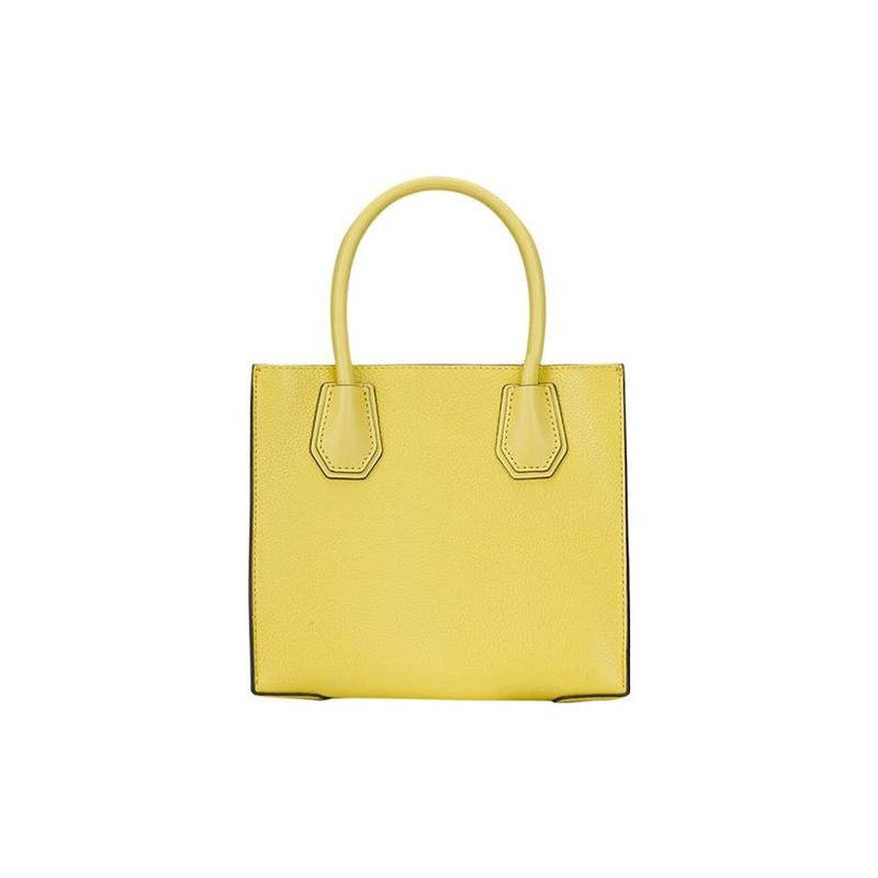 MICHAEL KORS Mercer Solid Color Letter Logo Retro Pebbled Cowhide Accordion Bag Shoulder Crossbody Handbag Medium Women's Yellow