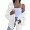 Women's Oversized Lamb Wool Knit Cardigan with Drop Shoulder