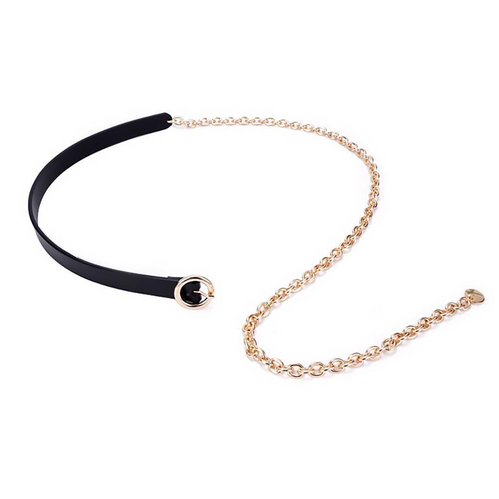 

Черный тонкий пояс с металлической цепочкой для талии, регулируемый универсальный пояс для рубашки, украшение на талию, аксессуар для одежды для женщин 04