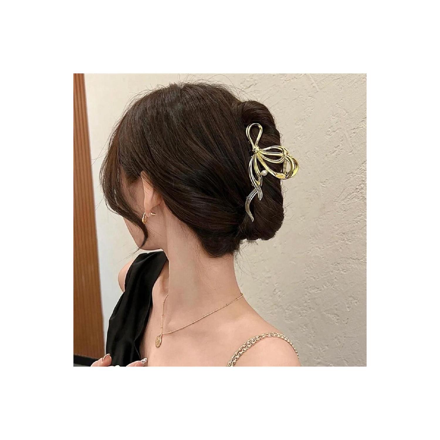 

Gold Pearl Bow Latch Clasp