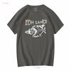 Vintage Thailand T Shirt Koh Samui Island Life Fish Bubble Print Medium Tourist Vintage Washed Fashion Breathable Stylish