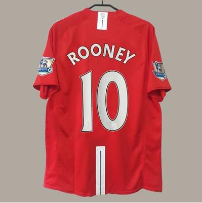 07-08 Britische C-Liga Mann L Retro-Trikot Nr.. 7 Ronaldo Nein. 10 Rooney Nein. 11 Giggs langärmeliges Fußballtrikot