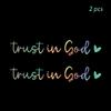 20pcs Trust In God Mirror Decals Spiritual Car Window Stickers Trust In God Rearviews Decals Car Spare for Car Mirrors