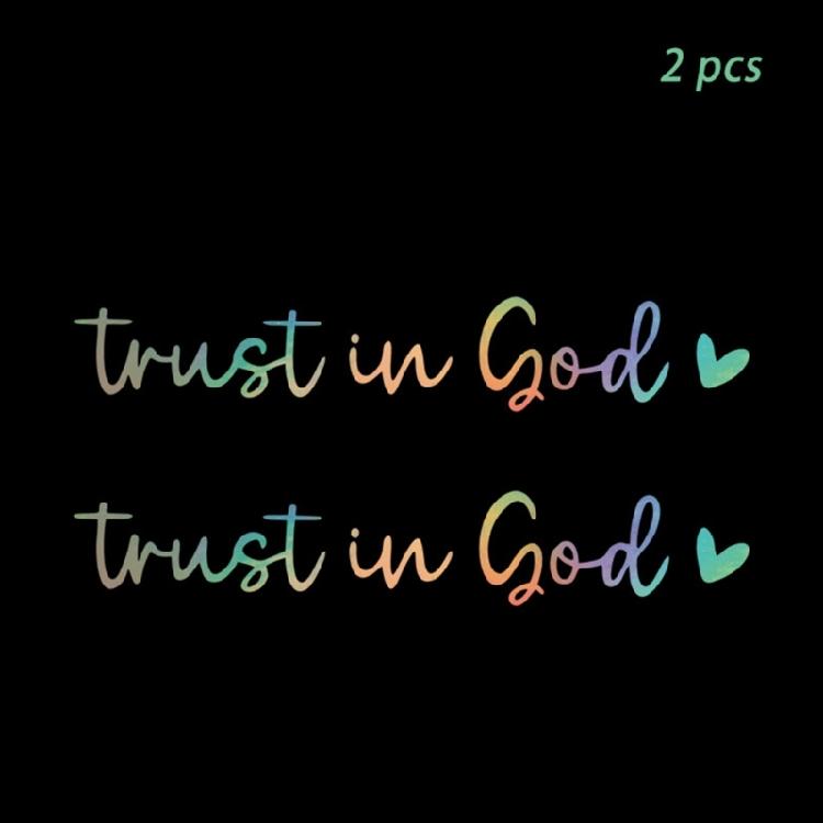 20pcs Trust In God Mirror Decals Spiritual Car Window Stickers Trust In God Rearviews Decals Car Spare for Car Mirrors