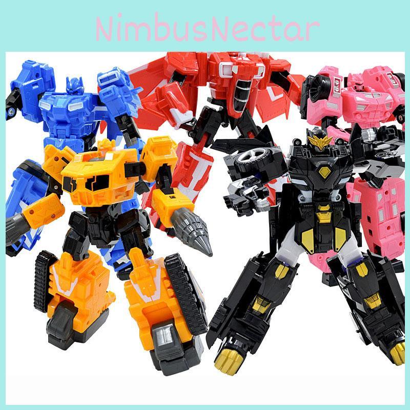 Miniforce X Lucybot Colorful 4 In 1 Transformer Car Robot Toy For Kids