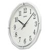 Seiko Clock KX274W Analog Wall White 305 X 305 X 47mm Radio-Controlled Clock, Pearl,