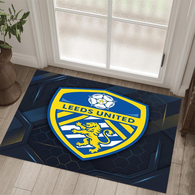 Leeds United Design Crystal Velvet Carpet Cozy Non?Slip Printed Rug For Bedroom Living Room Entrance