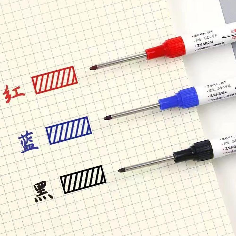 1-8pcs 32mm Long Head Markers Pen Multi-purpose for Woodworking Tile Decoration Deep Hole Marker Pens Red/Black/Blue/Green Ink