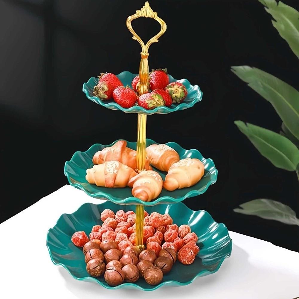 Three-layer Snack Plate Nordic Style Dessert Table Decoration New Cake Tray  for Hotel Living Room