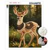DIY Pearl Deer Pattern 5D Rhinestone Art Kit for Adults Round Half Pearls Wall Decoration Handmade Craft Gift Frameless