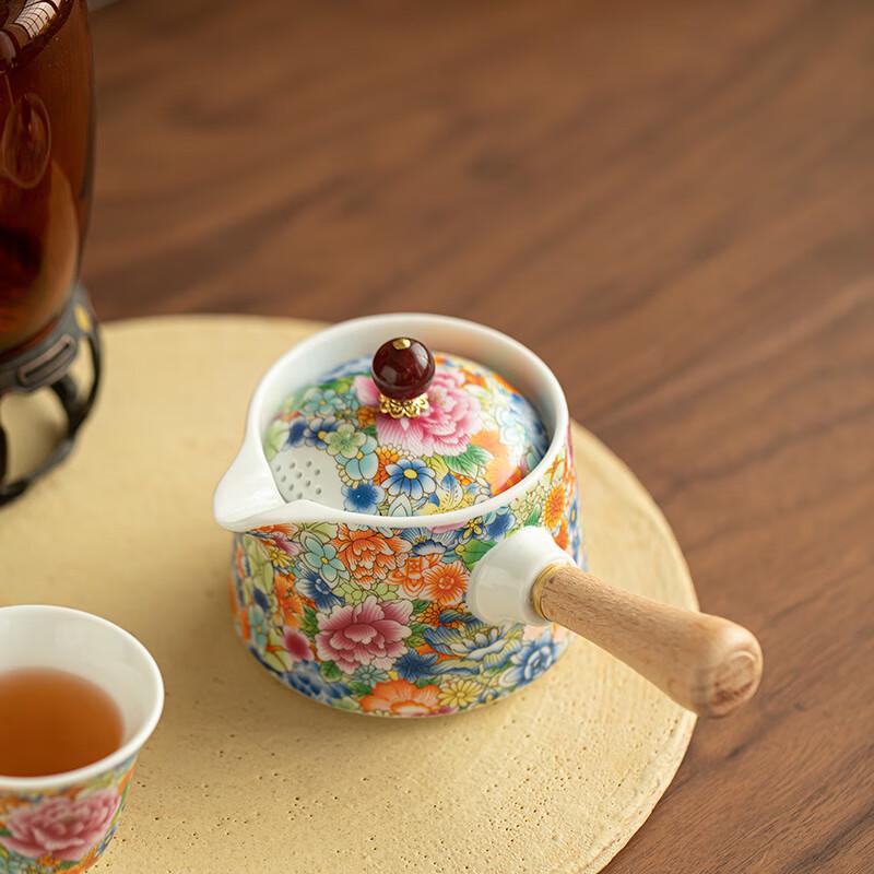 Shangqi Wan Hua Ceramic Side Handle Teapot
