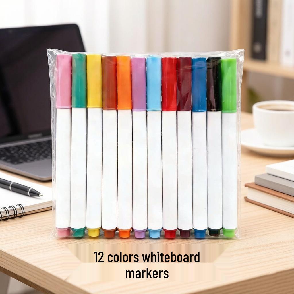 Erasable Non-Toxic Soft-Tip Colored Markers for Children s Whiteboards & Art Drawing