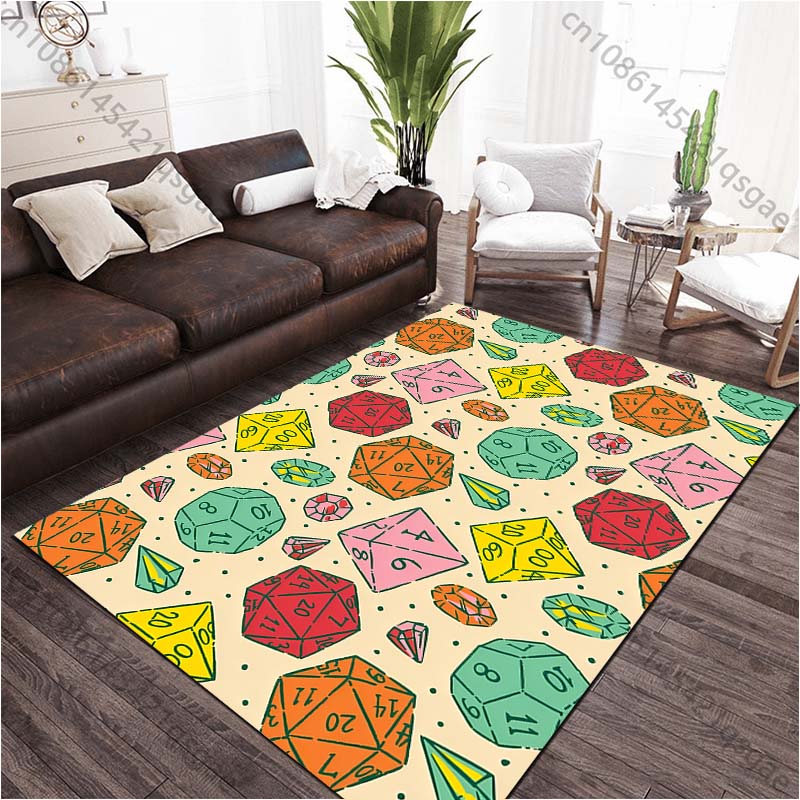 17 Stile Klassisches Spielwürfelmuster Teppich Teppiche Wohnzimmer Schlafzimmer Nachttisch Fußmatte Bereichsteppich Kinderzimmer Spielteppich Heimdekoration