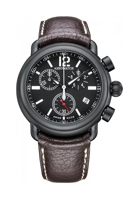 

Chronograph Date Swiss Made A79100 NO05 Brown [Aero Watch] Men s