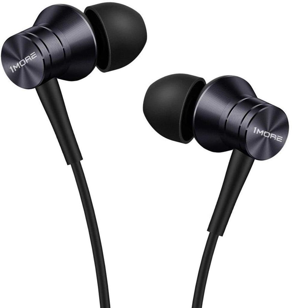 1MORE Wired Earphones, Piston Fit, In-Ear Type, with Remote and Mic, Call Capability, 32 Ohm, Composite Diaphragm, E1009 (Black)