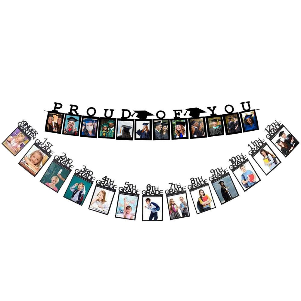 2025 Graduation Party Decoration Set: 13-Piece Banner & Photo Frame