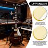 Uxcell LP Guitar Electric Guitar Pickguard Scratch Plate Silver Chrome Compatible with Les Standard Creamy Yellow Single-Piece Pickguard, 2-Hole (with