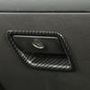 Carbon Fiber Co-pilot Storage Box Handle Cover Trim For 2010-15 Chevrolet Camaro