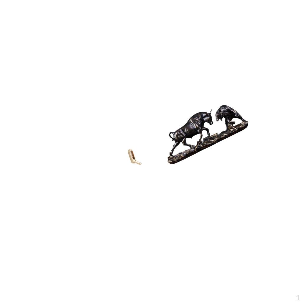 Foldable Organizer Hook for Bathroom Closet with Modern Bull Sculpture Feng Shui Animal Artwork