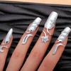 Rhinestone Fingertip Finger Decoration Cover Rings for Wedding Parties