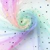 150x90cm Rainbow Organza Tissu Tulle Fabric Glittering for Sewing Children's Dress Star Mesh Fabric DIY Background Decoration