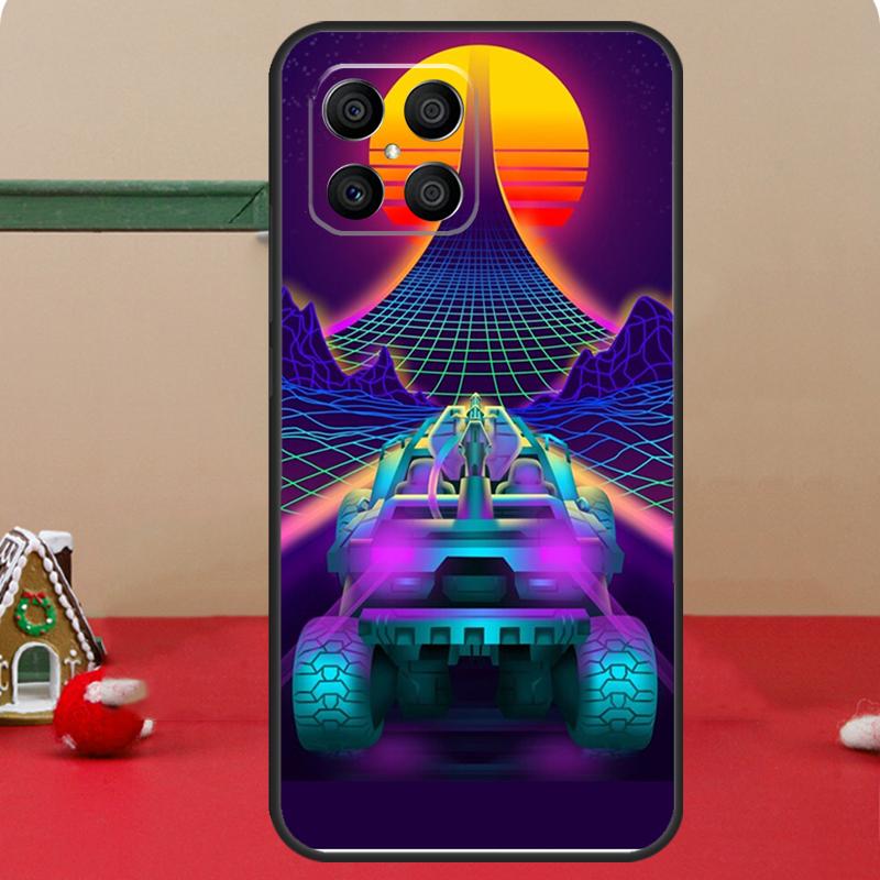Synthwave 80's Retro Neon Vaporwave Case For Honor Magic 8 Pro 6 7 Lite Honor 400 200 50 70 X8c X8b X9a X9b X9c X9d Win RT Coque