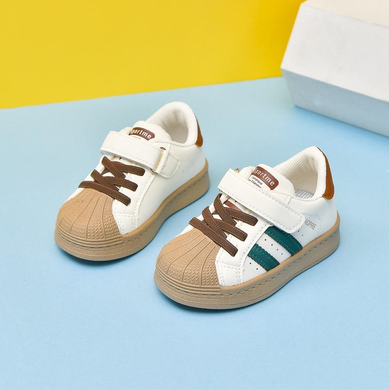 Nouveautés Baskets pour Enfants, Chaussures Décontractées à Bout Coquille pour Enfants, Chaussures pour Bébés et Tout-Petits, Chaussures de Marche & Baskets Blanches.