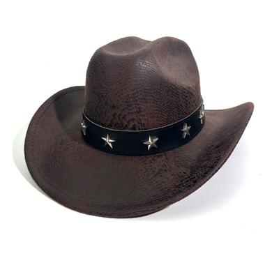 Popular Manufacturer Spot Five-Pointed Star Rivet Western Cowboy Hat Festival Party Jazz Hat Men'S Top Hat