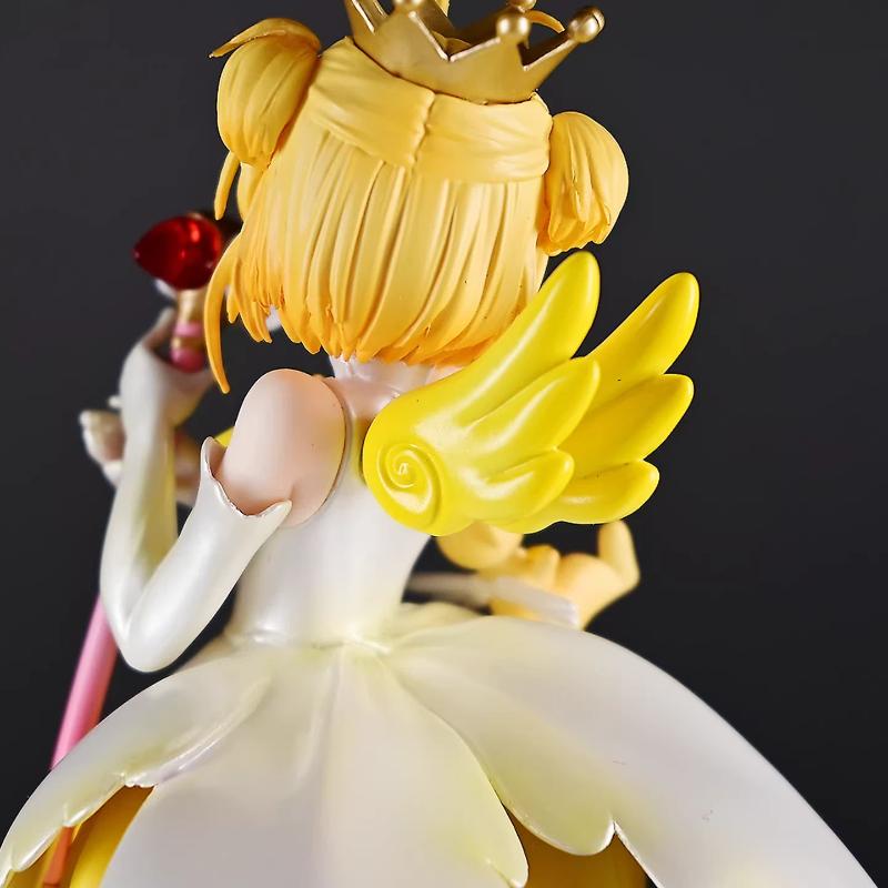 Durable 22cm Cardcaptor Sakura Kinomoto Sakura Gk Figure With Kero Anime Peripheral Desktop Decoration Beautiful Girl Collectible Model