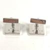 Louis Vuitton Damier Logo Cufflinks Accessories Cuffs AG925 Silver