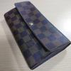 Used [Used] LOUIS VUITTON Damier Bi-fold Long Wallet // Initials T.O