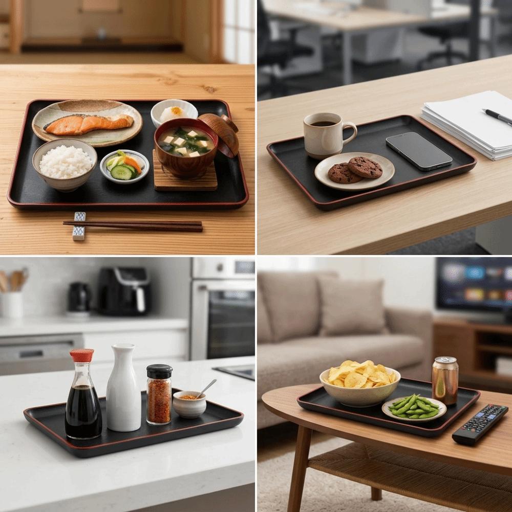 Thickened Resin Tray Rectangular Sushi Tray Durable Food Plate  Sushi Serving 30*20cm