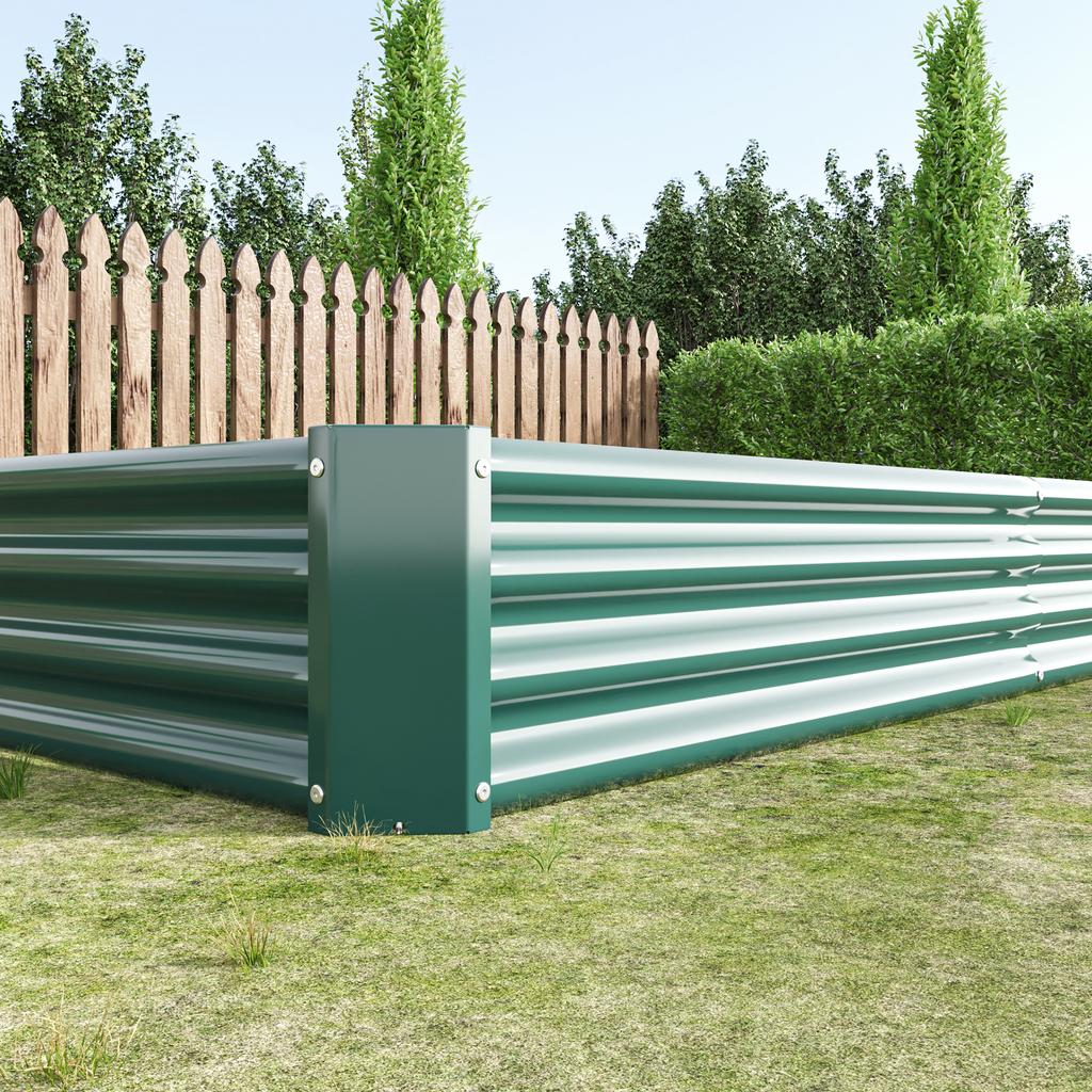Raised Bed Metal Planter, Robust Sheet Steel, Rust Protection, Long Durability, Kit without Bottom, Ideal for Vegetables, Herbs & Flowers, Anthracite