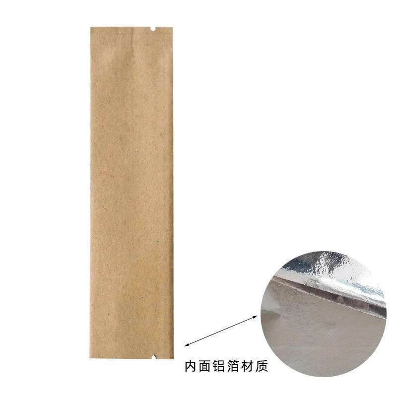 100Pcs Long Coffee Powder Milk Tea Packaging Bags Eco-friendly Aluminum Storage Bags 3x12cm&Other