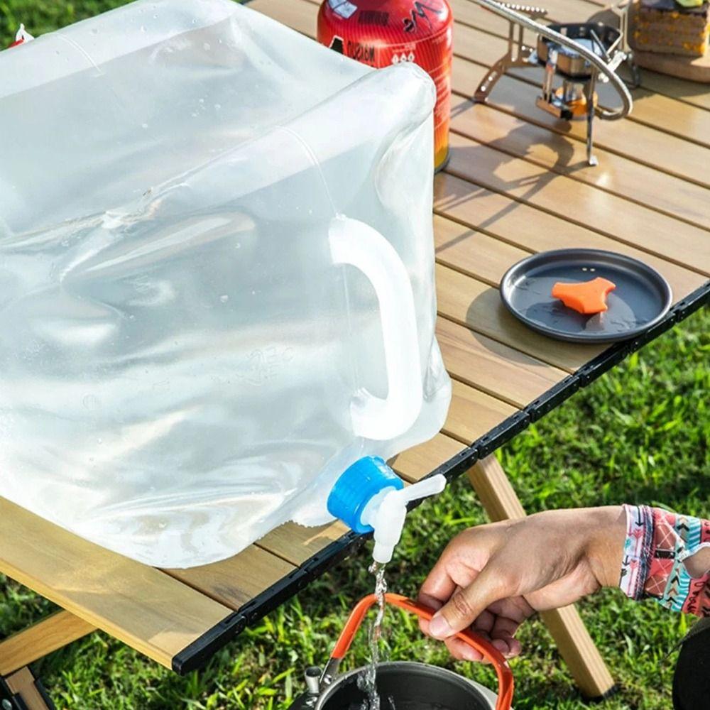 5-20L Folding Water Bag Large Capacity Outdoor Water Container BPA-Free Collapsible Bucket Camping