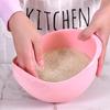 Plastic Rice Washing Bowl with Strainer Efficiently Wash Small Grains and Kitchen Gadgets