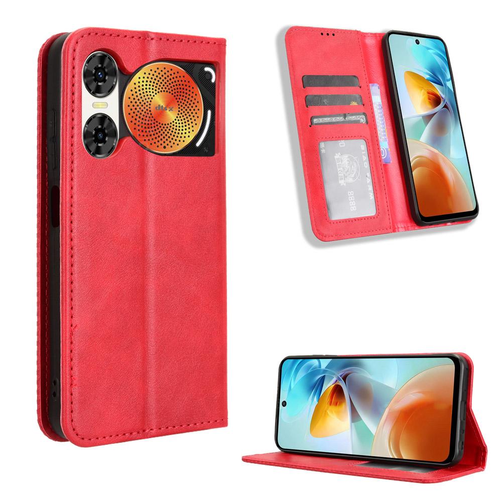 Для ZTE nubia Music 2 Ретро Чехол-бумажник из ПУ кожи с подставкой D