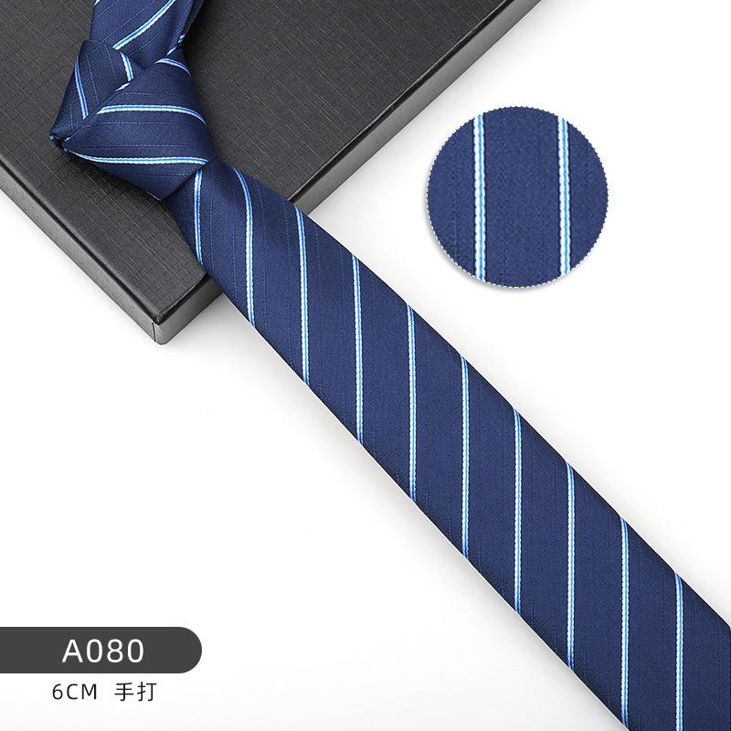 Men'S And Women'S Korean Version 6Cm Fashion Casual Professional Striped Hand-Made Thin Tie Groom Best Man Wedding Banquet Tie
