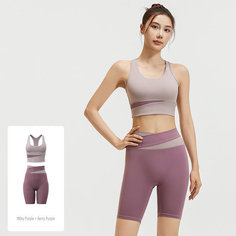 Color-Matching Breathable Sports Suit: High-Elastic Yoga & Fitness Set for Women