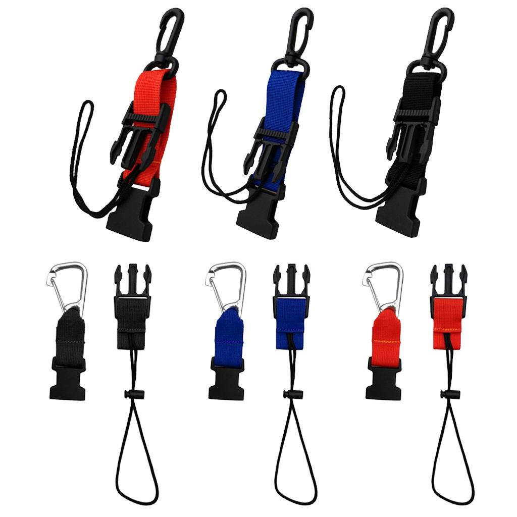 Heavy Duty Scuba Diving Camera Lanyard with Webbing Strap and Quick Release Buckle Underwater Torch Clip Accessories