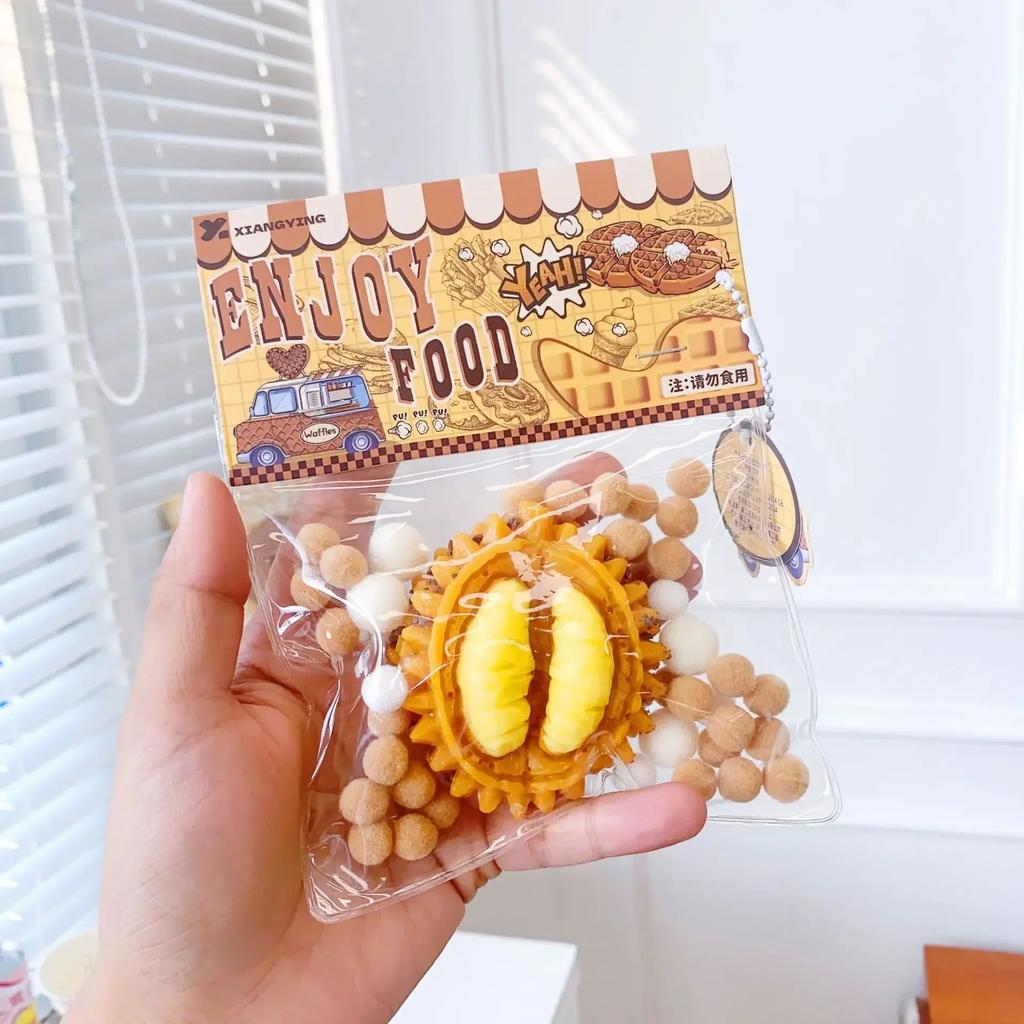 Squishy Food Creative Kids Fidget Toy Simulation exquisite Waffle  Bread Toast Donuts Slow Rising Squeeze Stress Relief Toys