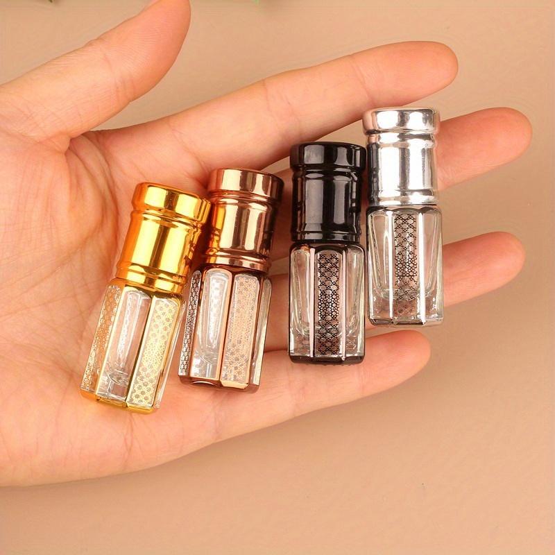 12ml luxusní zlatá válečková lahvička na esenciální olej Plnitelná lahvička na parfémy Skleněná lahvička na esenciální olej s navíjecí kuličkou Nádobka na kosmetiku