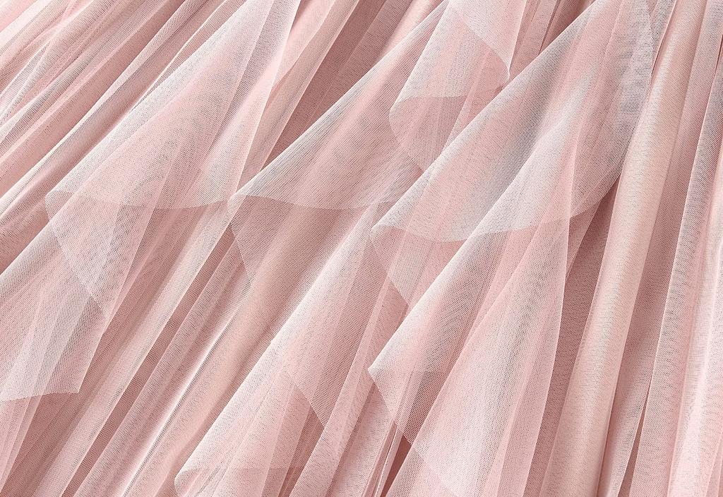 Tulle Pleated Long Fluffy Flare Midi Solid Elastic Waistband [JINJUDUO] Skirt, Skirt, Women's, Spring, Summer, Autumn, Skirt, A-line Skirt, Length,