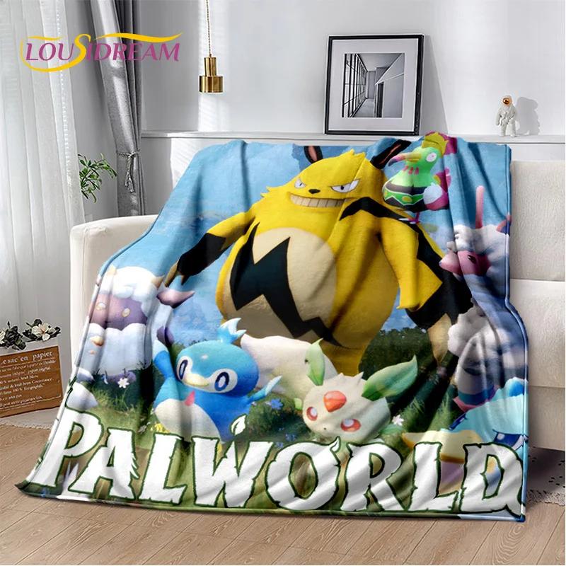 Coperta Palworld Gioco Cartone Animato 3D, Morbida Coperta Plaid per Casa Camera da Letto Letto Divano Picnic Viaggio Ufficio Coperta di Riposo Bambini
