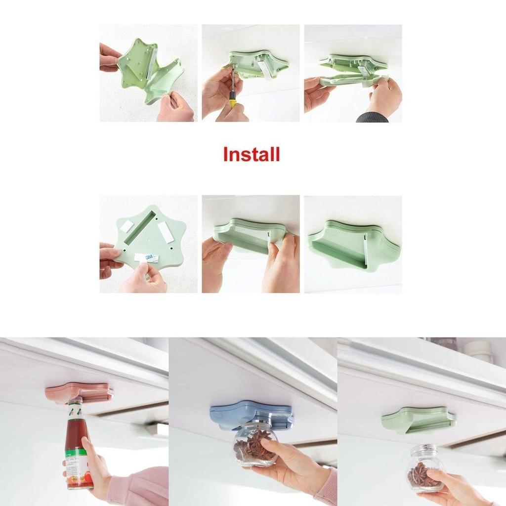 Wall Mounted Spiral Bottle Opener Antislip Kitchen Multifunction Openers Can