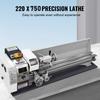 Metal Lathe 220x750mm, Precision Mini Metal Lathe 1500W Variable Speed, Mini Lathe Precision Bench Top Metal Working Lath
