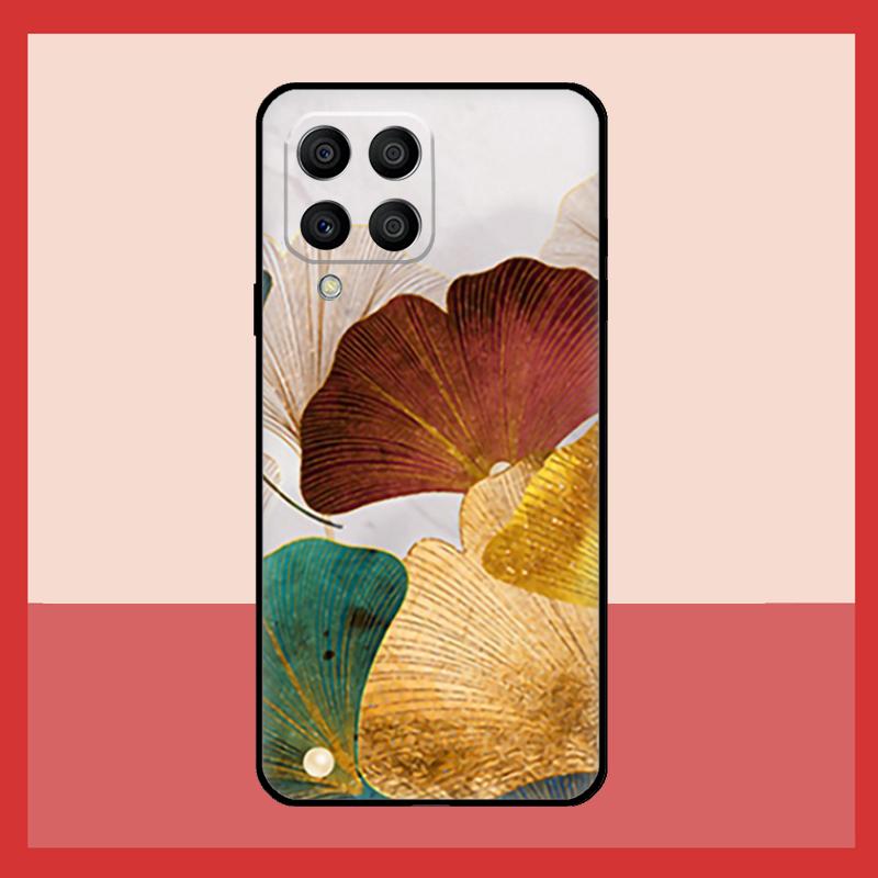 

Luxury Ginkgo Leaf Case For Samsung Galaxy M56 M12 M06 M32 M52 M35 M55 M15 M11 M13 M14 M16 M36 M31 M53 M34 M54 Samsung M52 5G