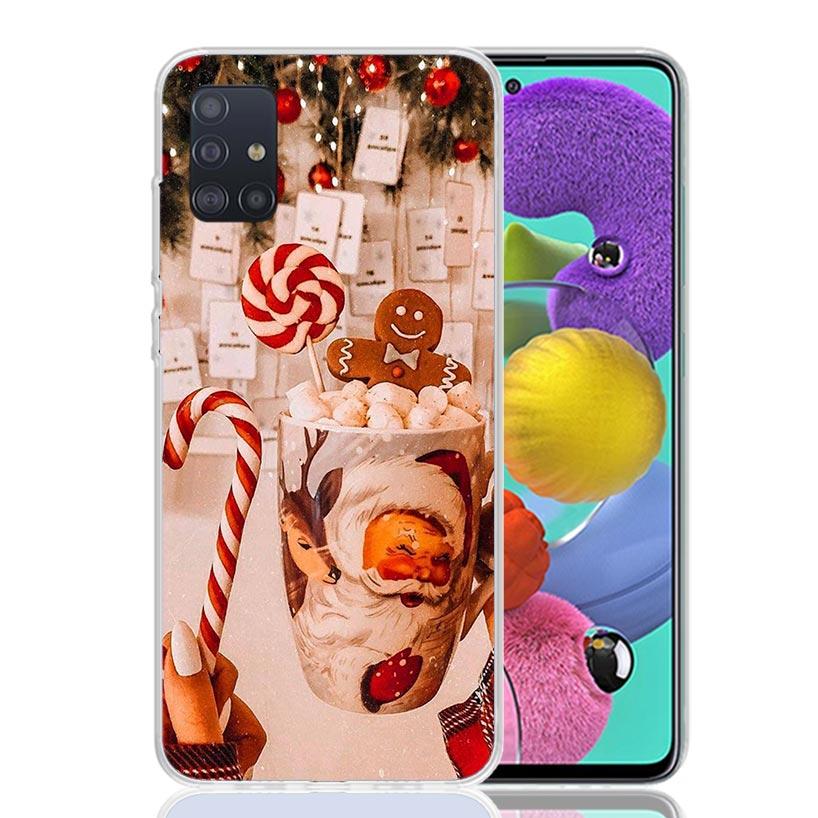Winter Coffee Christmas Phone Case For Samsung Galaxy A52 A32 A22 A12 A02S A50S A30S A51 A31 AA71 Note 20 Ultra 10 S10 Plus Gala