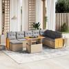 VidaXL Garden Lounge Set with Cushions 9 Pcs, Patio Sofas, Patio Furniture Set, Outdoor Furniture, Beige 3274097